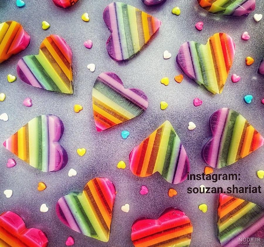 عکس رنگین کمان و قلب