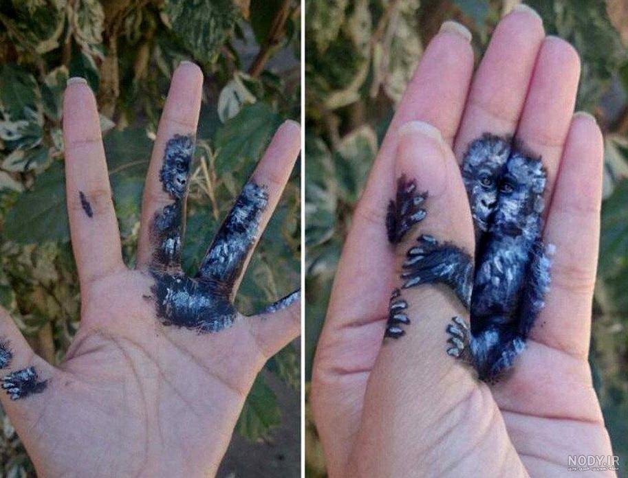 عکس سه بعدی روی دست عکس سه بعدی روی دست
