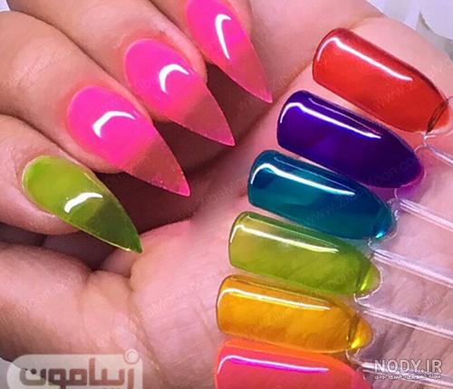 عکس ناخن ژله ای دخترانه