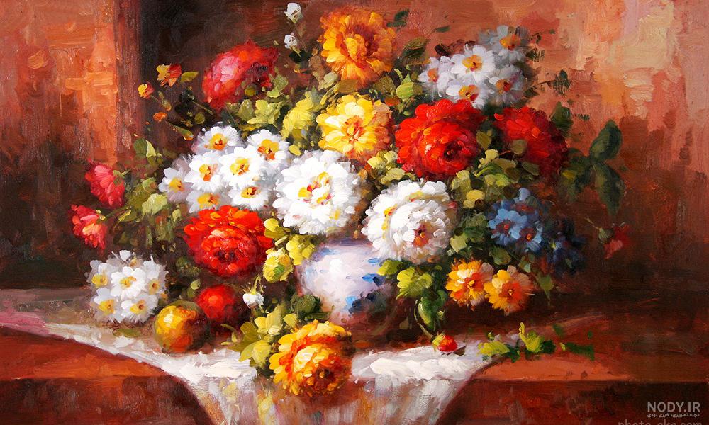 نقاشی رنگ روغن مدرن عاشقانه