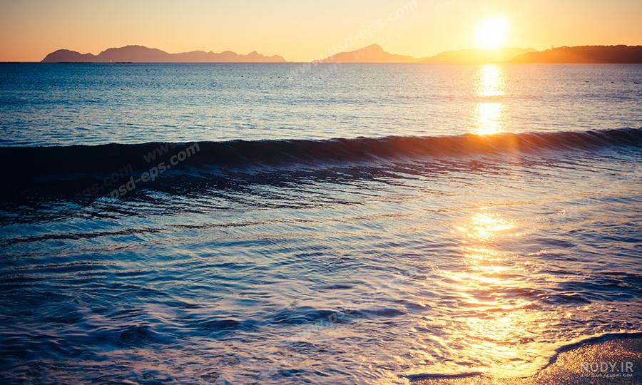 عکس خفن عکس طلوع خورشید روی دریا