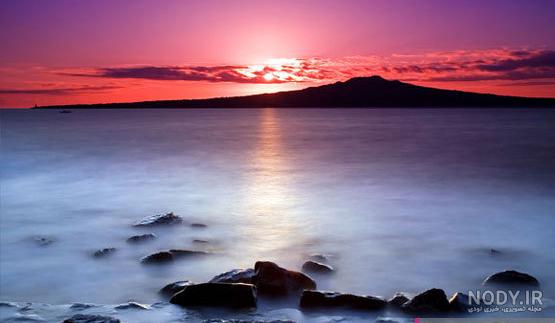 عکس خفن عکس طلوع خورشید روی دریا