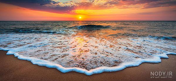 عکس خفن عکس طلوع خورشید روی دریا