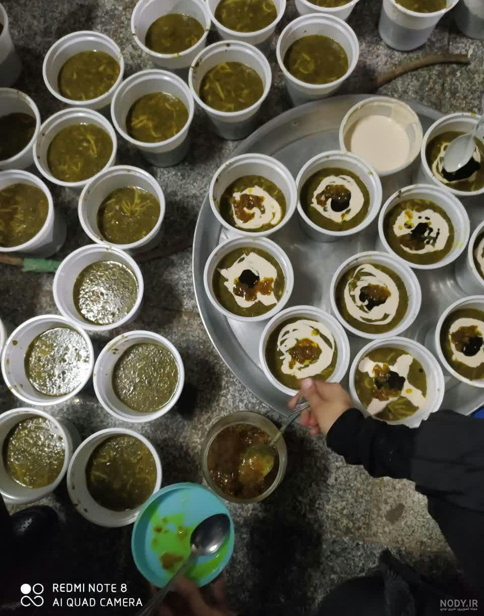 تزیین آش رشته مجلسی