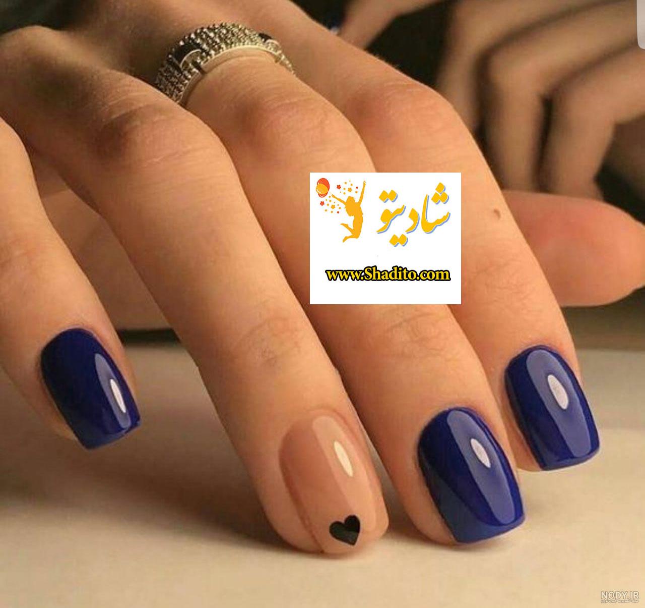 طرح ناخن ساده در خانه