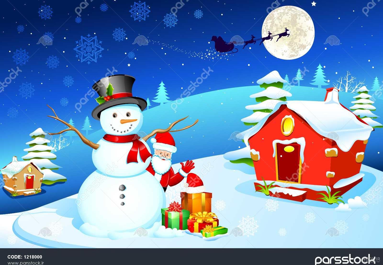 عکس آدم برفی کارتونی