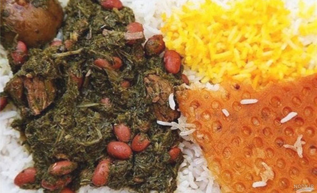 عکس تزیین قورمه سبزی با برنج
