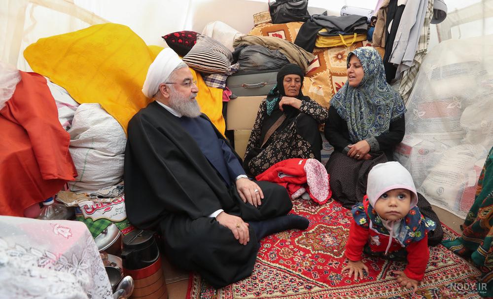 عکس خنده دار روحانی با شورت