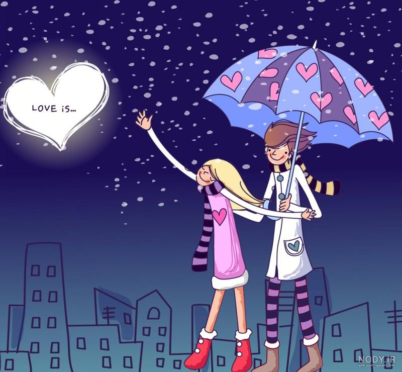 عکس عاشقانه کارتونی بدون متن