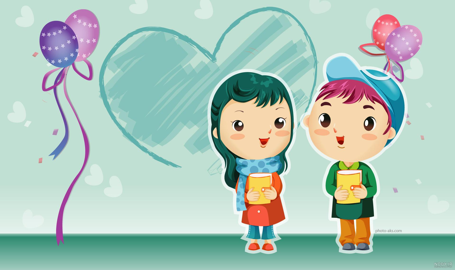 عکس کارتونی بغل عاشقانه