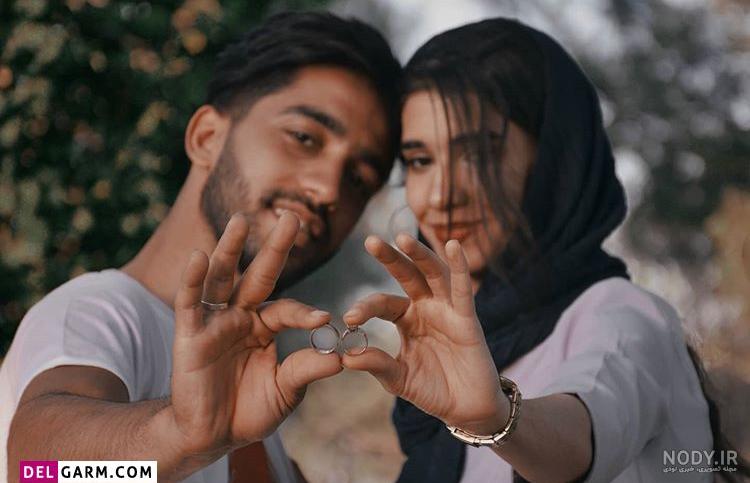 ژست عکس دونفره باحجاب