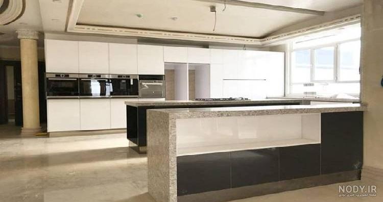 کابینت سفید اکلیلی براق