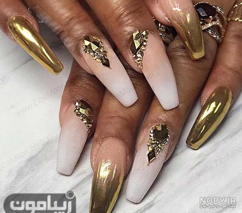 طرح ناخن طلایی و مشکی طرح ناخن طلایی و مشکی