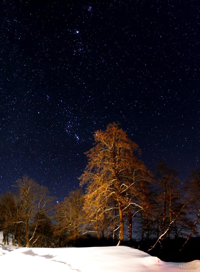 عکس آسمان زمستانی