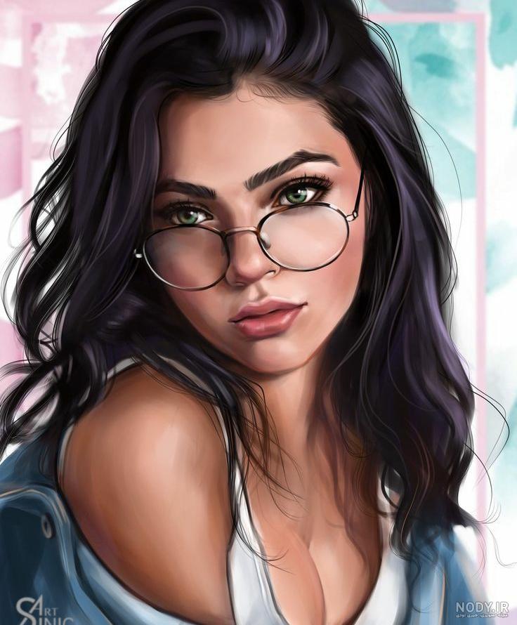 عکس دختر عینکی غمگین