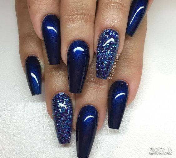 عکس لاک ناخن آبی عکس لاک ناخن آبی
