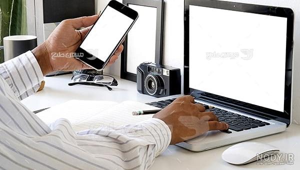 عکس لپ تاپ و گوشی
