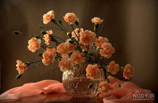 عکس گل و گلدان برای نقاشی