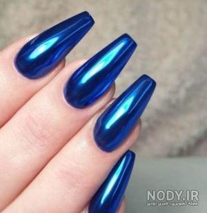 ناخن آبی کمرنگ ناخن آبی کمرنگ