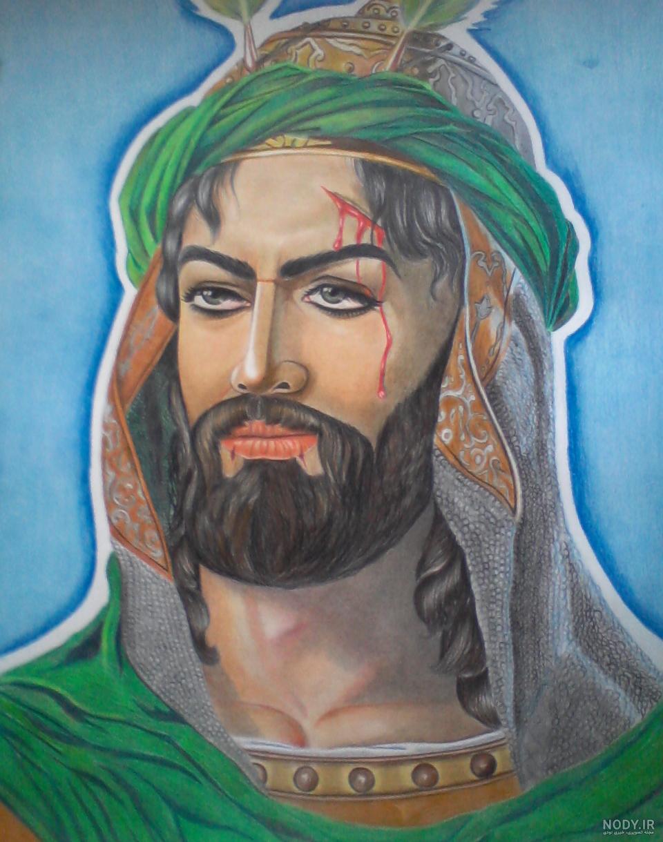 نقاشی حضرت حسین نقاشی حضرت حسین