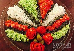 تزیین غذا ساده و شیک