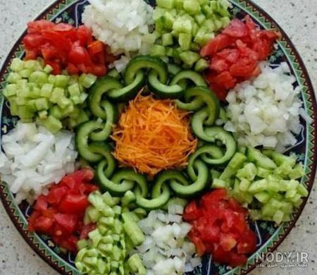 عکس تزیین غذا و سالاد
