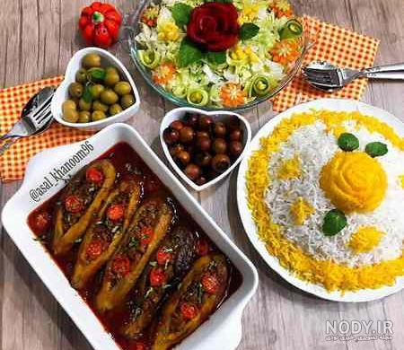 عکس سفره غذا ساده
