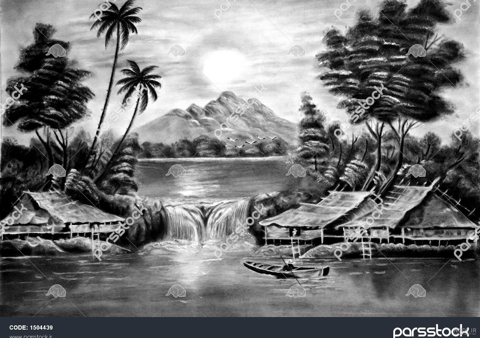 عکس طبیعت سیاه قلم