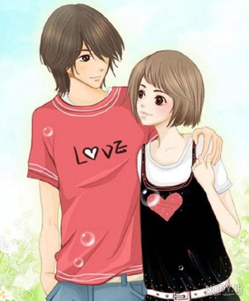 عکس عاشقانه کارتونی سیاه سفید عکس عاشقانه کارتونی سیاه سفید