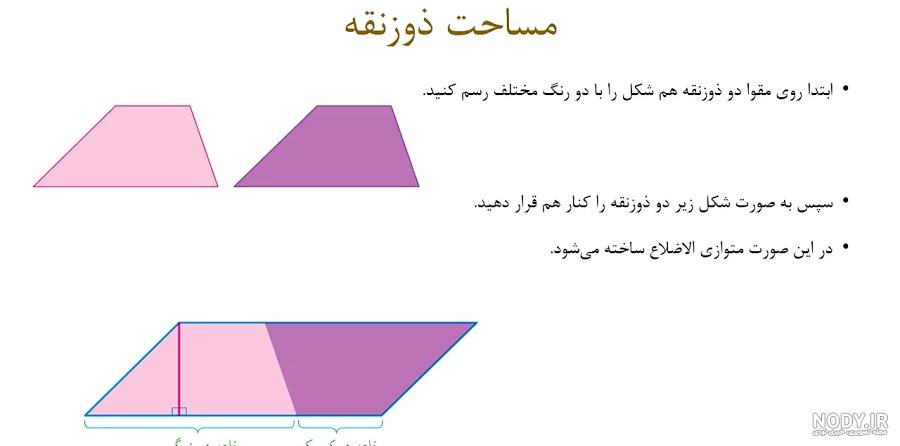 محاسبه مساحت ذوزنقه آنلاین