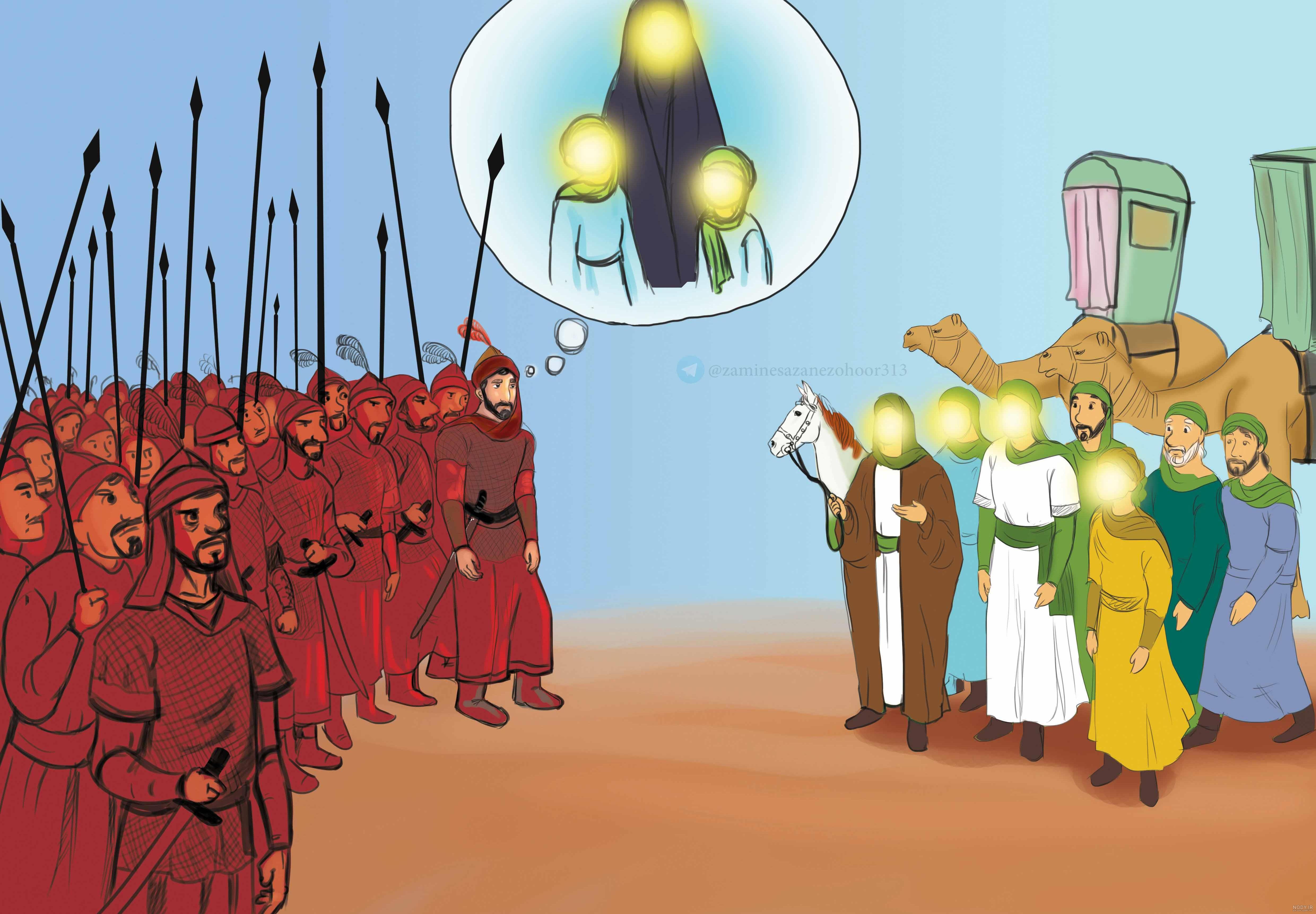 نقاشی امام حسین علیه السلام آسان