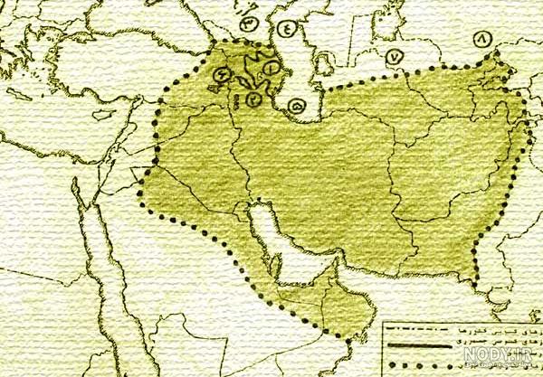نقشه ایران در زمان قاجار