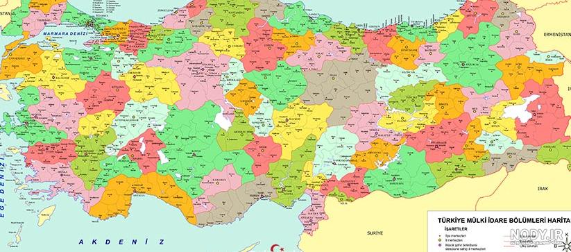 نقشه ترکیه