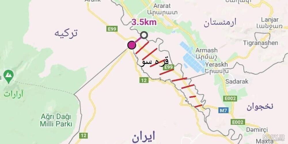 نقشه ترکیه و یونان