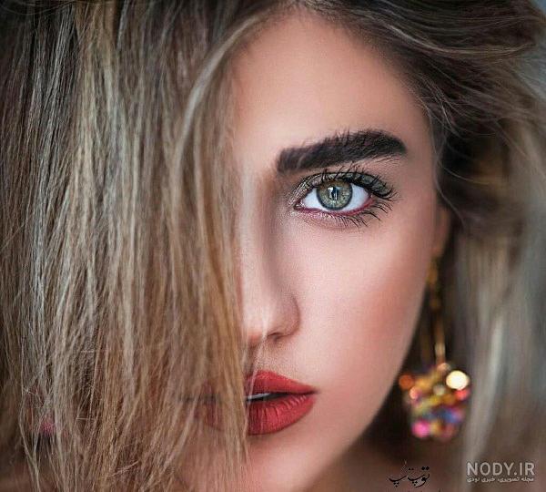 عکس زن چشم رنگی عکس زن چشم رنگی