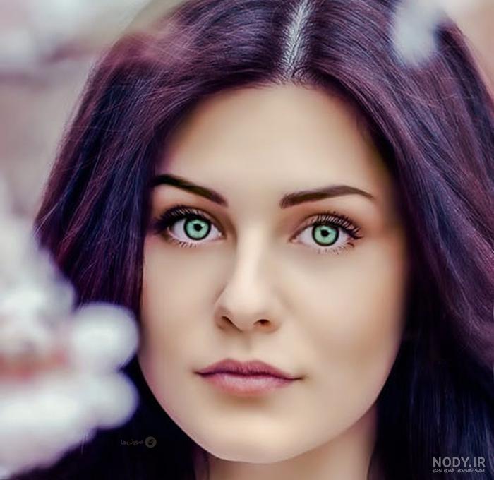 عکس زن چشم رنگی زیبا عکس زن چشم رنگی زیبا