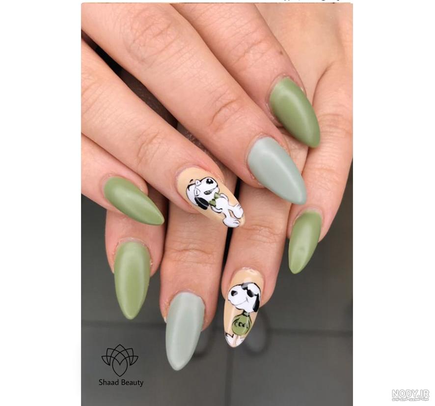 عکس طراحی روی ناخن کاشت