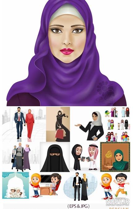 عکس پروفایل دخترانه کارتونی با حجاب