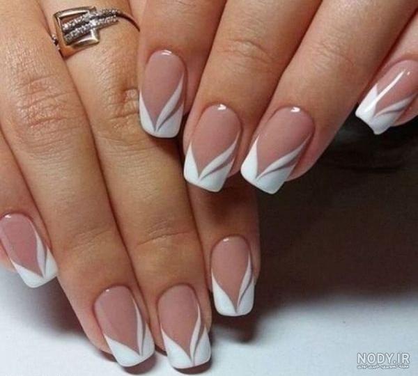 عکس کاشت ناخن فرنچ رنگی عکس کاشت ناخن فرنچ رنگی