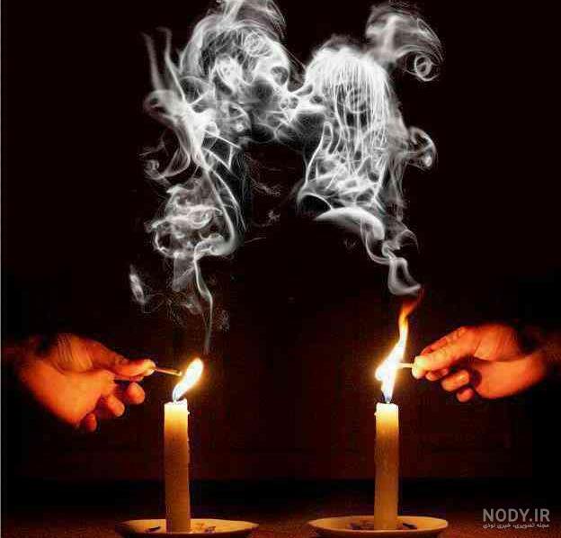  عکس شمع و پروانه غمگین