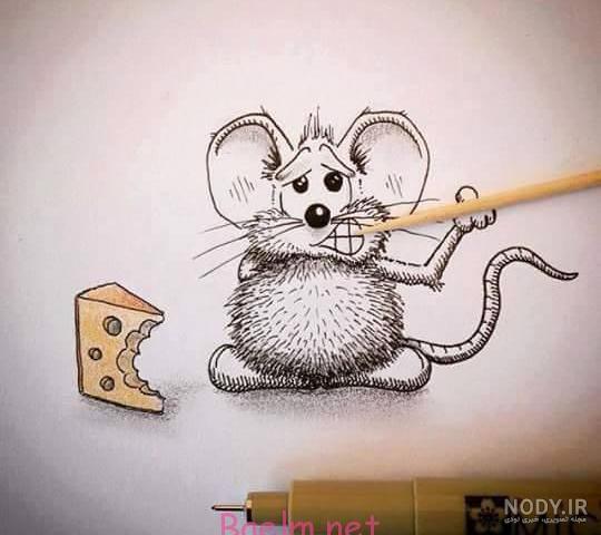 نقاشی موش بامزه