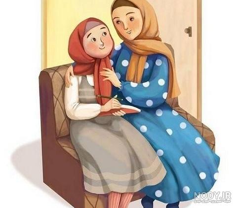 عکس خفن عکس مادر دختری فانتزی با حجاب