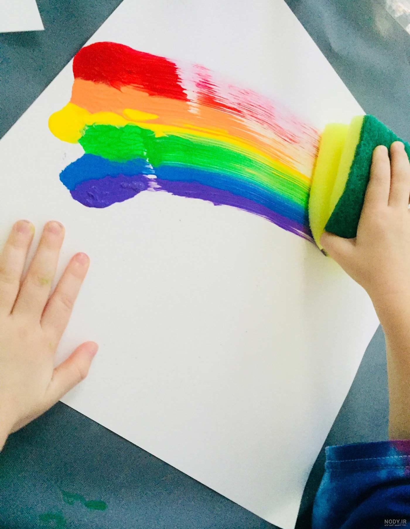 آموزش مراحل تشکیل رنگین کمان به کودکان