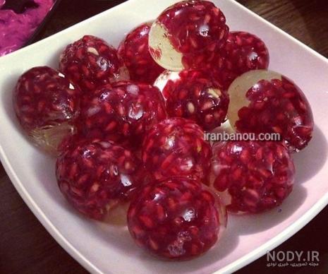 تزیین ژله با میوه موز