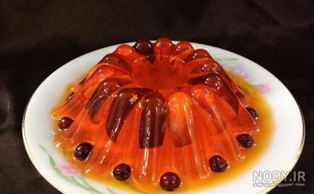 تزیین ژله با میوه پرتقال
