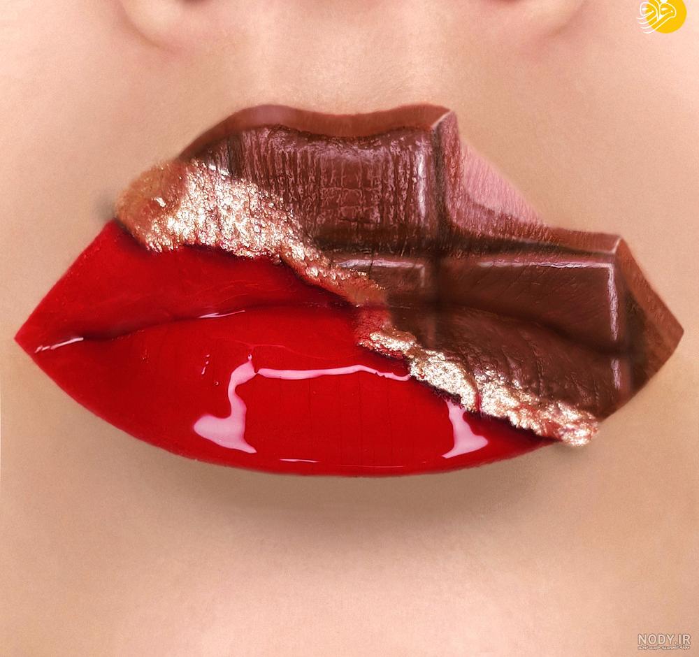 عکس رژ لب شکلاتی عکس رژ لب شکلاتی