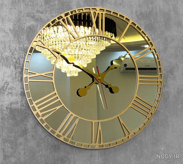 عکس ساعت دیواری جدید آینه ای