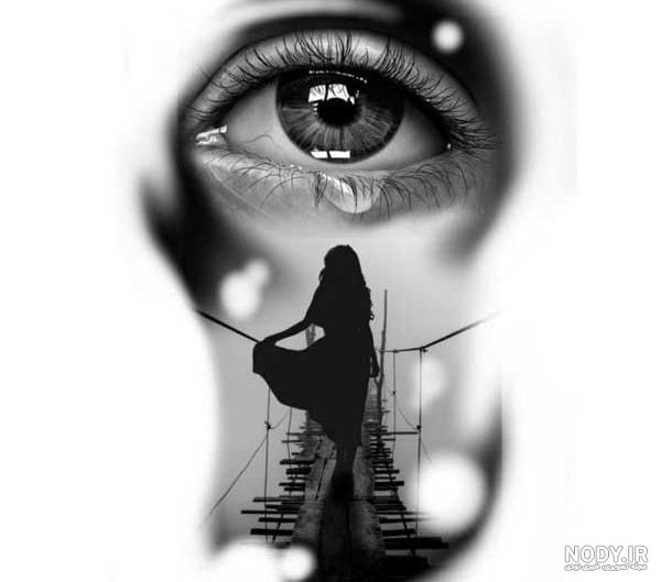 عکس سیاه سفید چشم