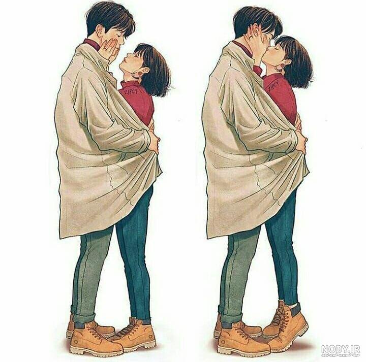 عکس عاشقانه کارتونی سیاه سفید عکس عاشقانه کارتونی سیاه سفید