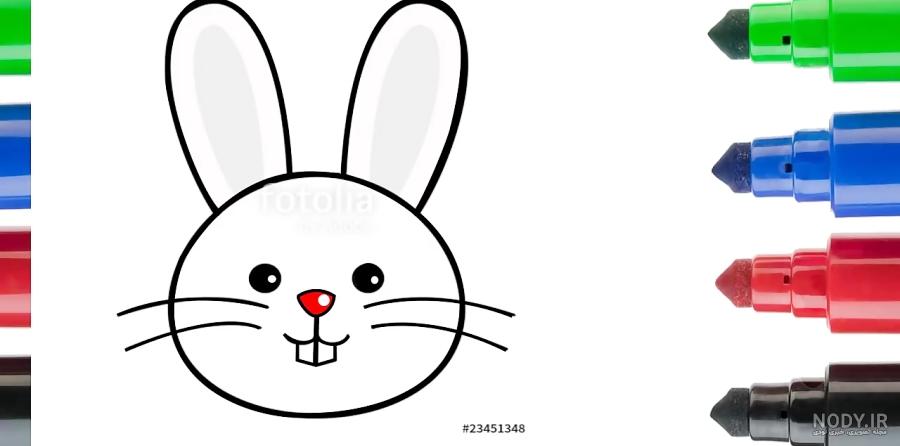 عکس نقاشی صورت خرگوش